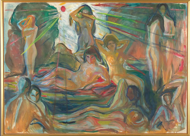 Personaggi nudi e Sole - Edvard Munch