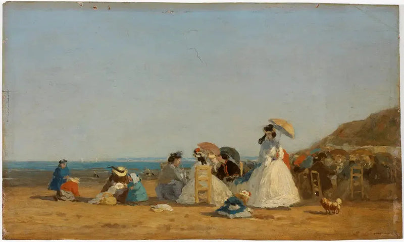 Personaggi su una spiaggia - Eugène Boudin