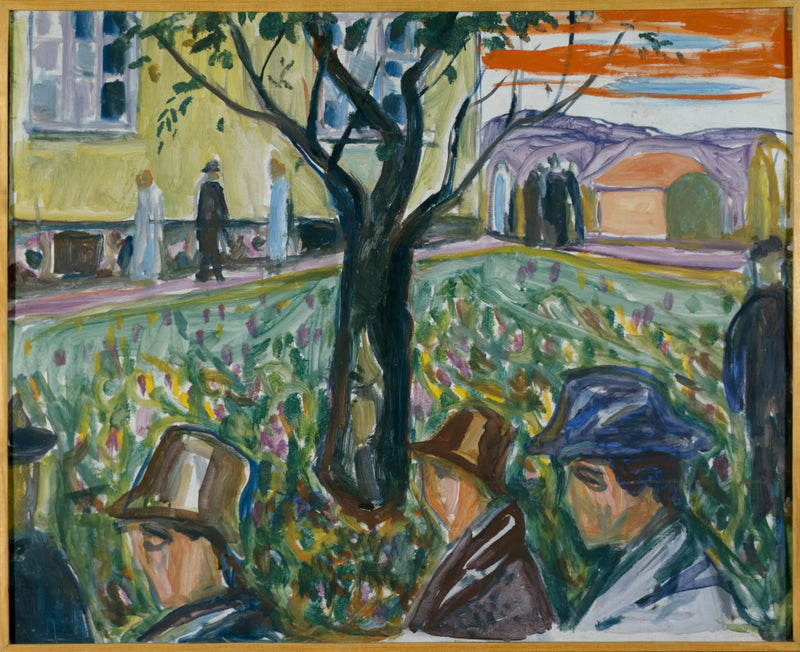 Persone che passeggiano nel giardino - Edvard Munch