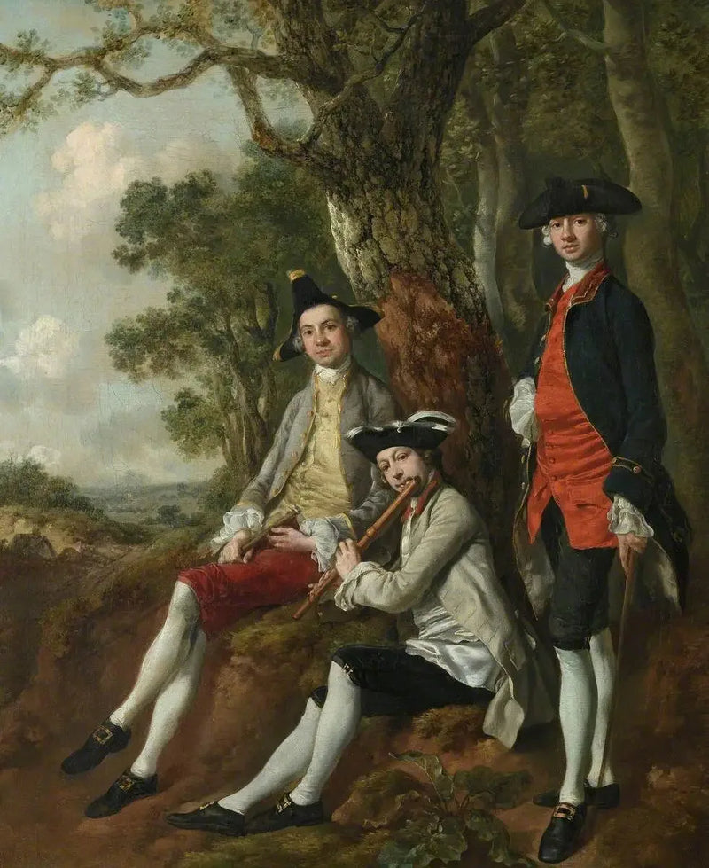 Peter Darnell Muilman, Charles Crokatt e William Keable in un paesaggio - Thomas Gainsborough
