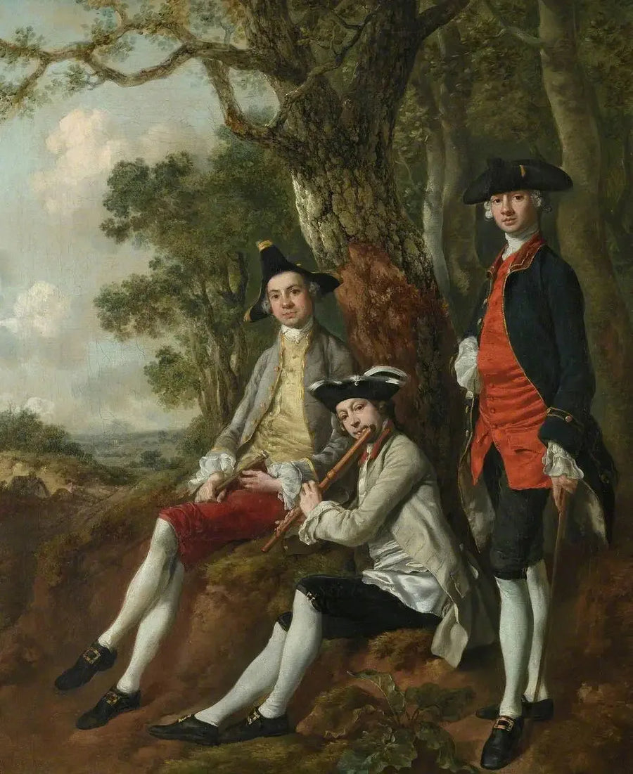 Peter Darnell Muilman, Charles Crokatt e William Keable in un paesaggio - Thomas Gainsborough