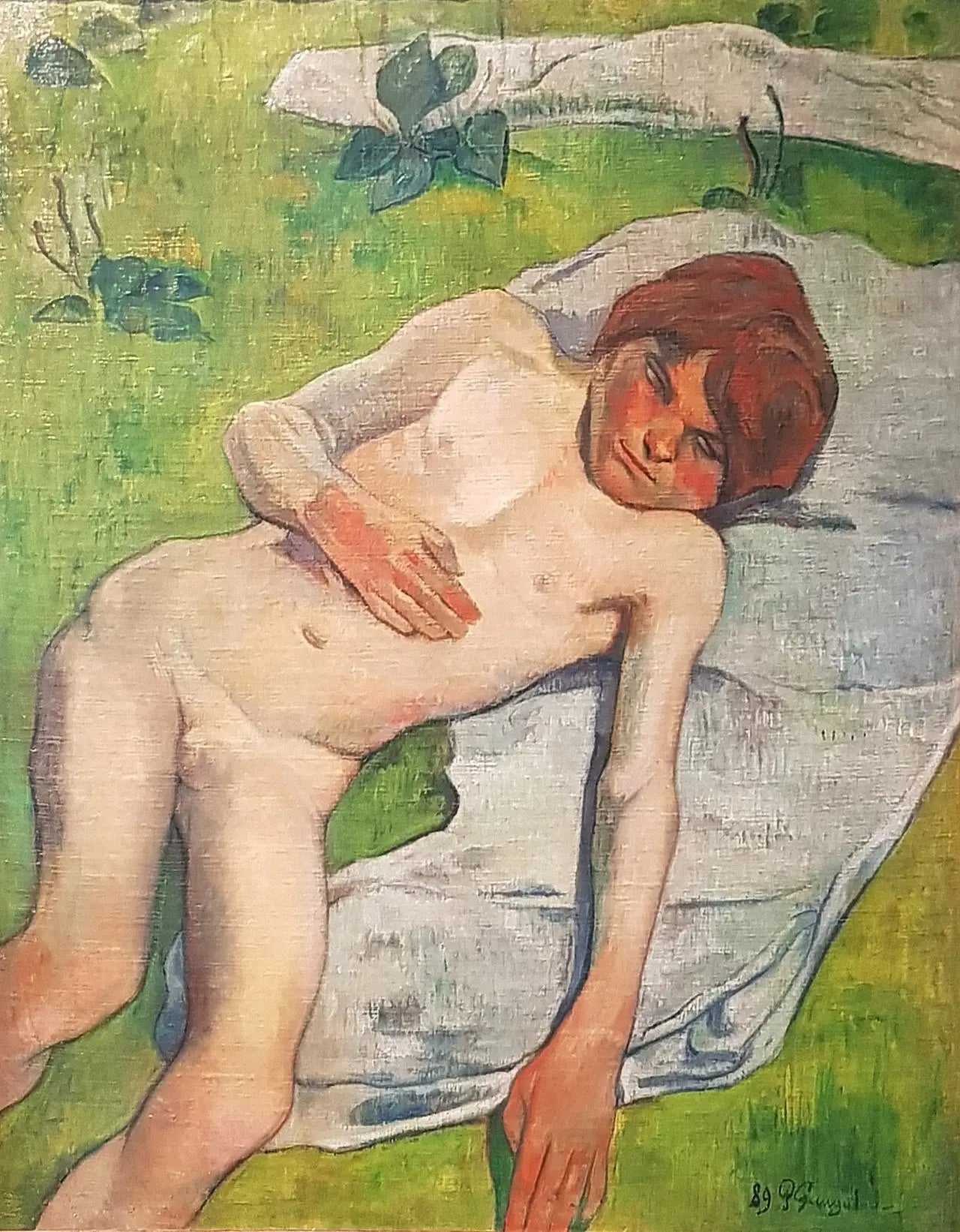 Reproduction du tableau « petit breton nu - Paul Gauguin » par Alpha Reproduction en peinture à l’huile