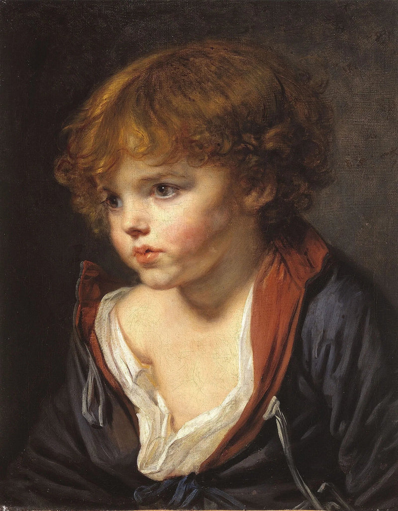 Piccolo ragazzo biondo con la camicia aperta - Jean-Baptiste Greuze