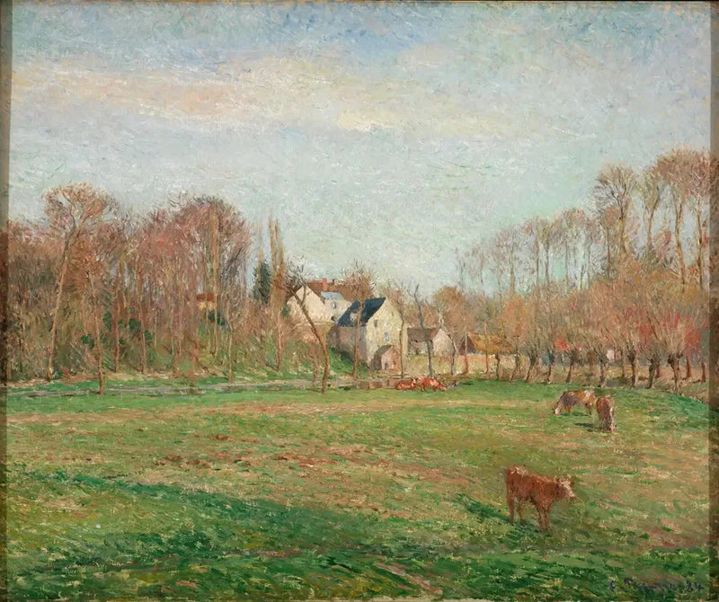 Petit-Moulin e prateria a Osny - Camille Pissarro