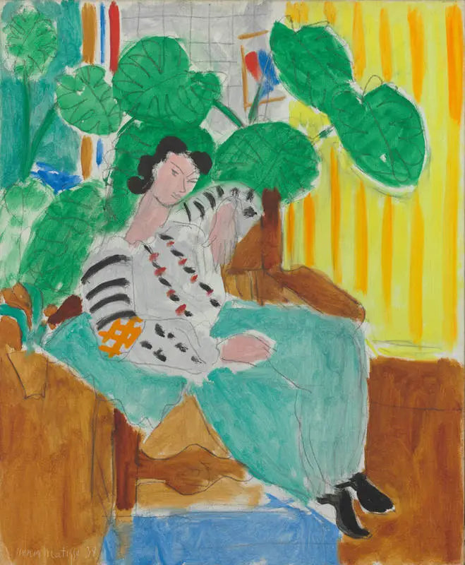 Piccola Blusa rumena con fogliame - Henri Matisse