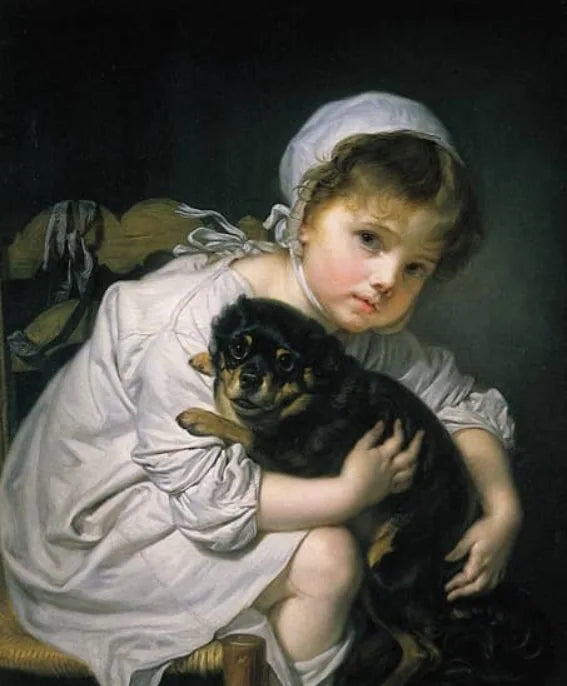 Piccola ragazza e il suo cane - Jean-Baptiste Greuze