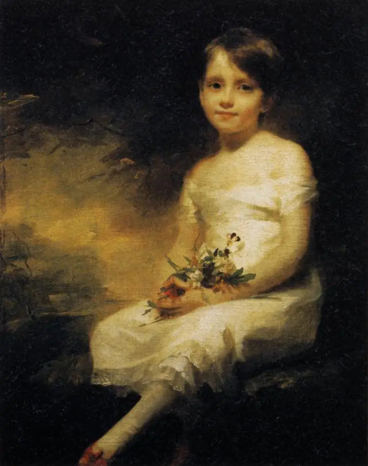 Piccola ragazza in affitto dai fiori - Henry Raeburn