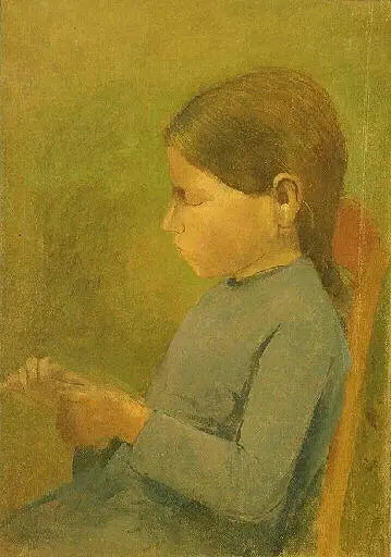 Piccola ragazza che tricotta - Odilon Redon
