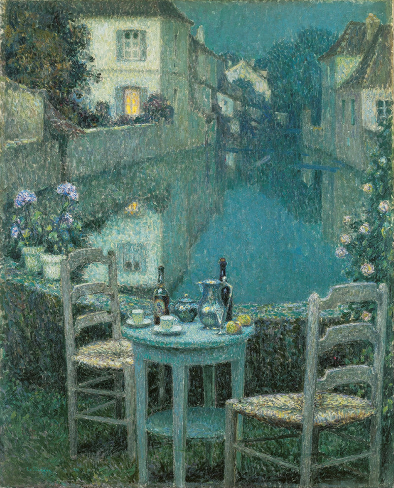 Piccola tavola nel crepuscolo serale - Henri Le Sidaner