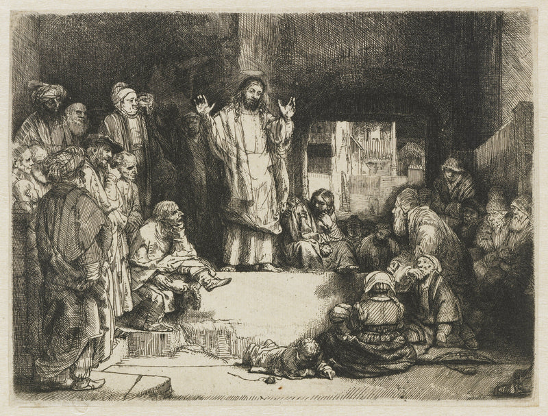 Le Christ prêchant (La Petite Tombe) – Rembrandt