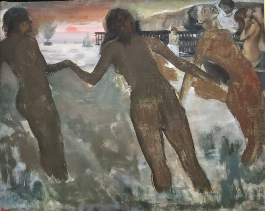 Piccole contadine che si lavano al mare verso sera - Edgar Degas