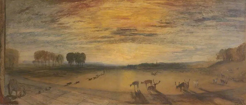 Petworth Park: Chiesa di Tillington in lontananza - J. M. W. Turner