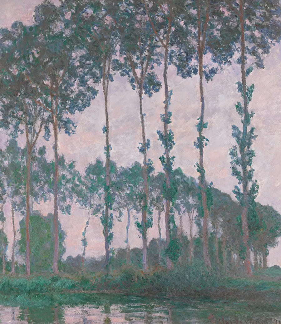 Pioppi sulle rive dell'Epte, tempo coperto W1299 - Claude Monet