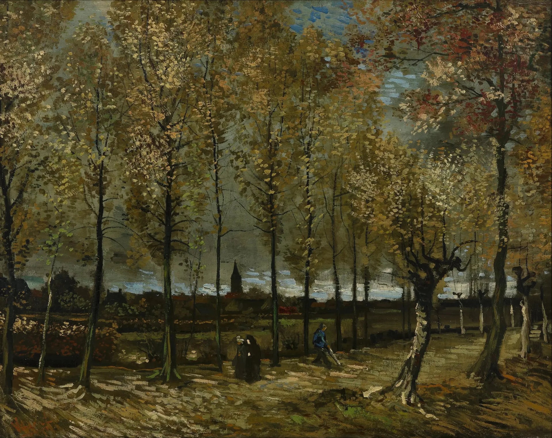 Peupliers près de Nuenen - Vincent van Gogh image 1 tableau peint à l’huile sur toile