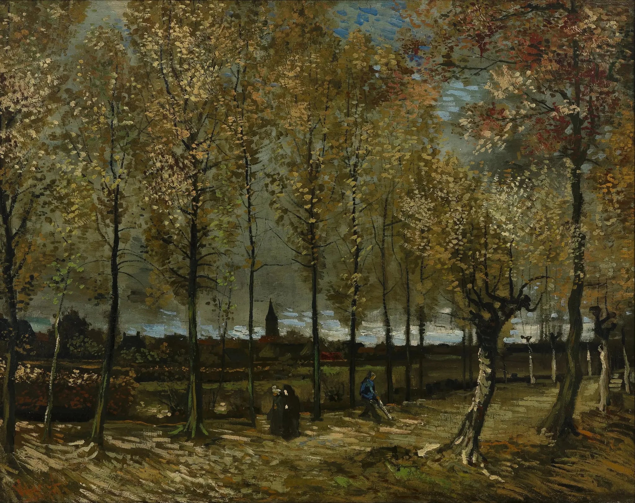 Peupliers près de Nuenen - Vincent van Gogh image 1 tableau peint à l’huile sur toile