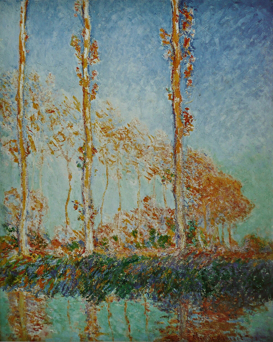 I Pioppi, tre alberi rosa, autunno - Claude Monet