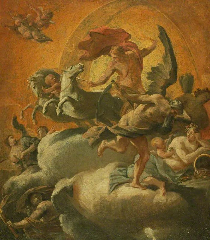 Phaéton sur son char e Chronos - Simon Vouet
