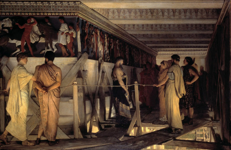 Phidias che mostra la frisa del Partenone ai suoi amici - Lawrence Alma-Tadema