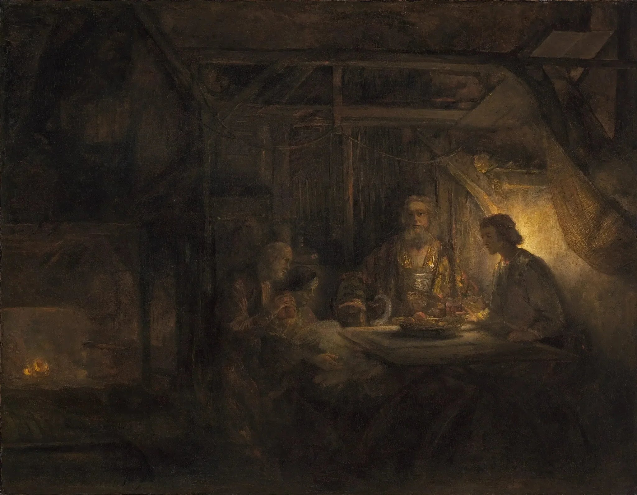 Philémon et Baucis - Rembrandt image 1 copie de tableau peinte à la main