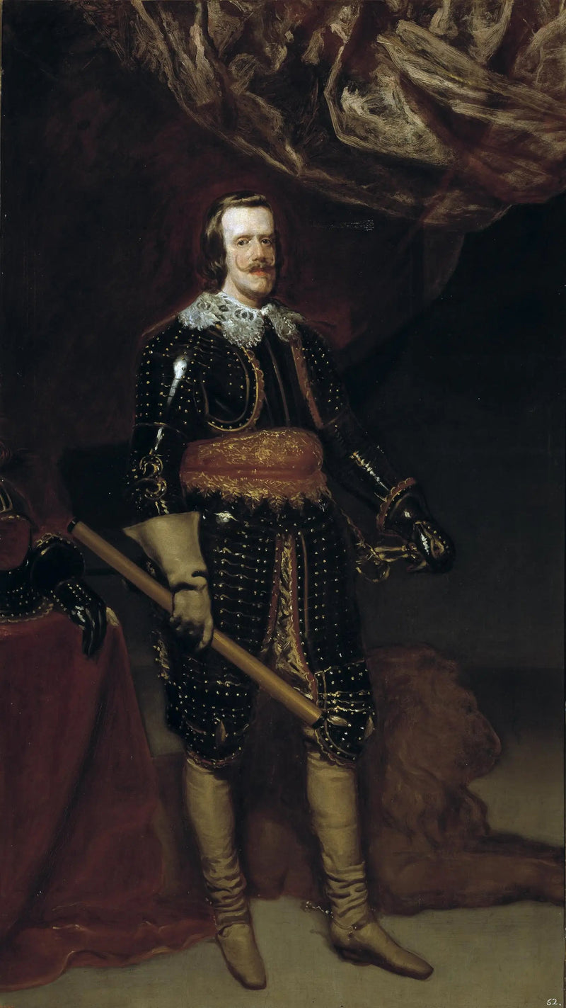 Filippo IV in armatura, con un leone ai suoi piedi - Diego Velázquez