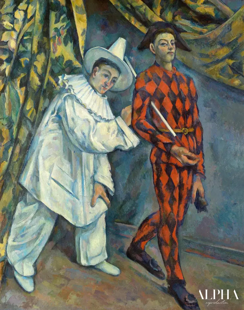 Pierrot et Harlequin - Paul Cézanne - Reproductions de tableaux et peintures haut de gamme