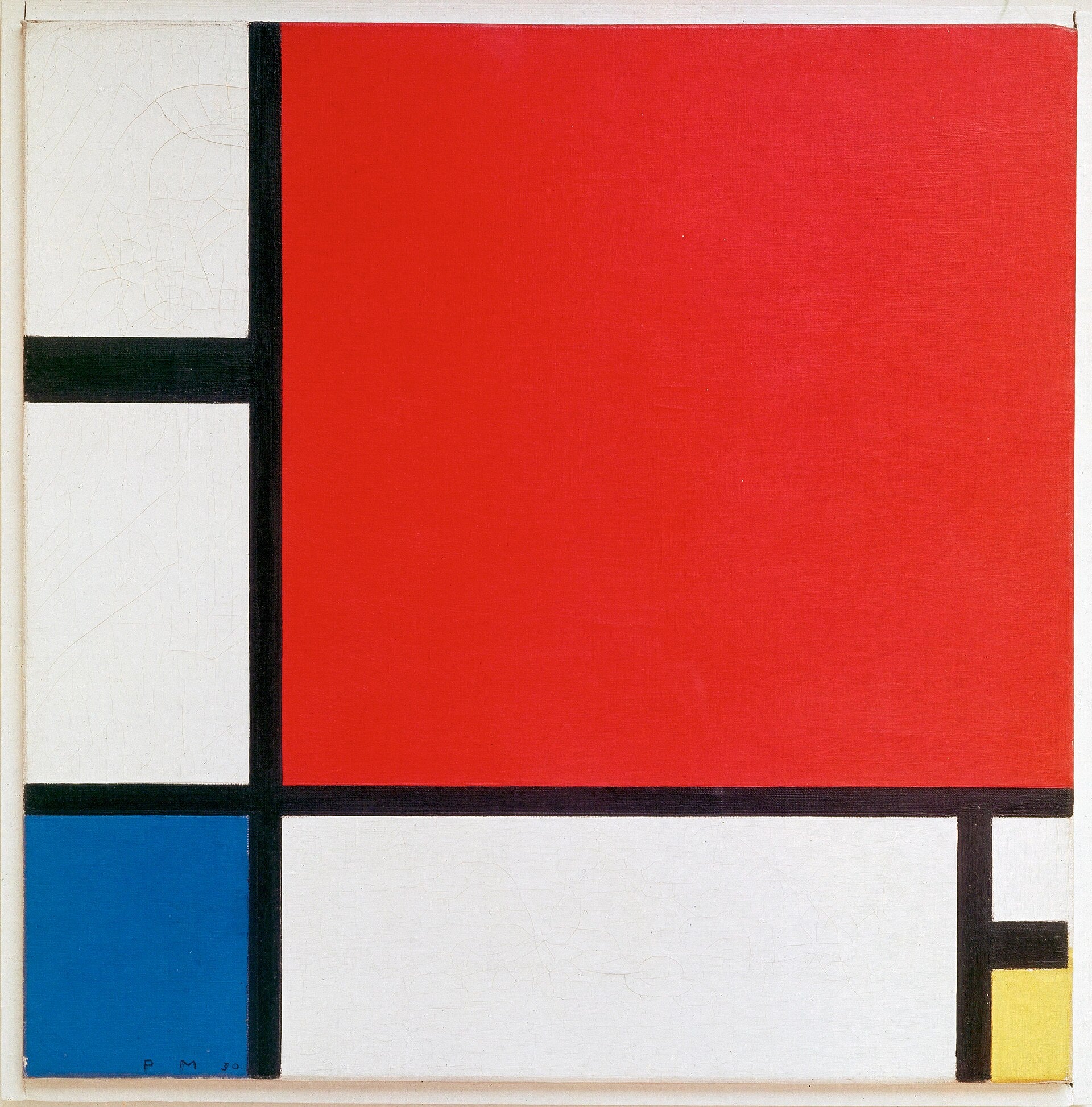 Composition avec rouge, bleu et jaune - Piet Mondrian