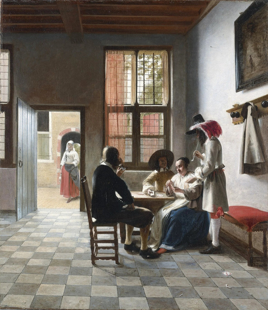 Joueurs de cartes dans une chambre ensoleillée - Pieter de Hooch