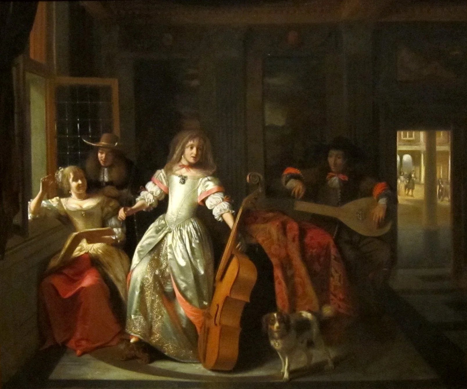 Une conversation musicale, peinture de Pieter de Hooch