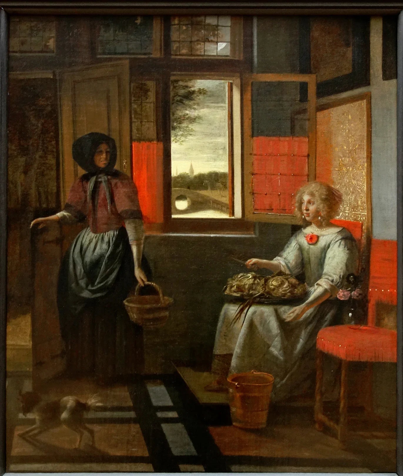 Jeune Femme et sa Servante, peinture de Pieter de Hooch