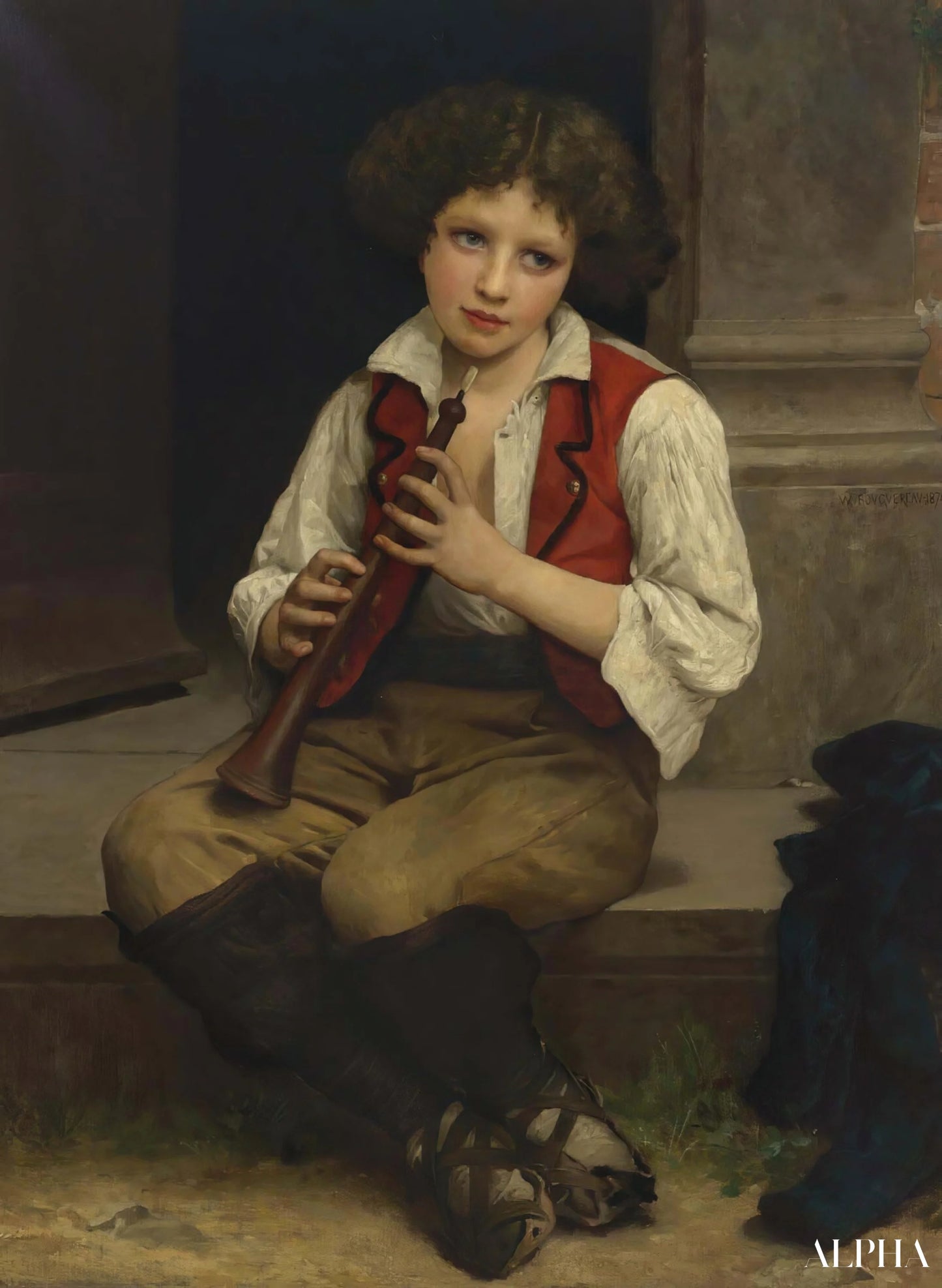 Pifferaro - William Bouguereau Riproduzioni di quadri a olio