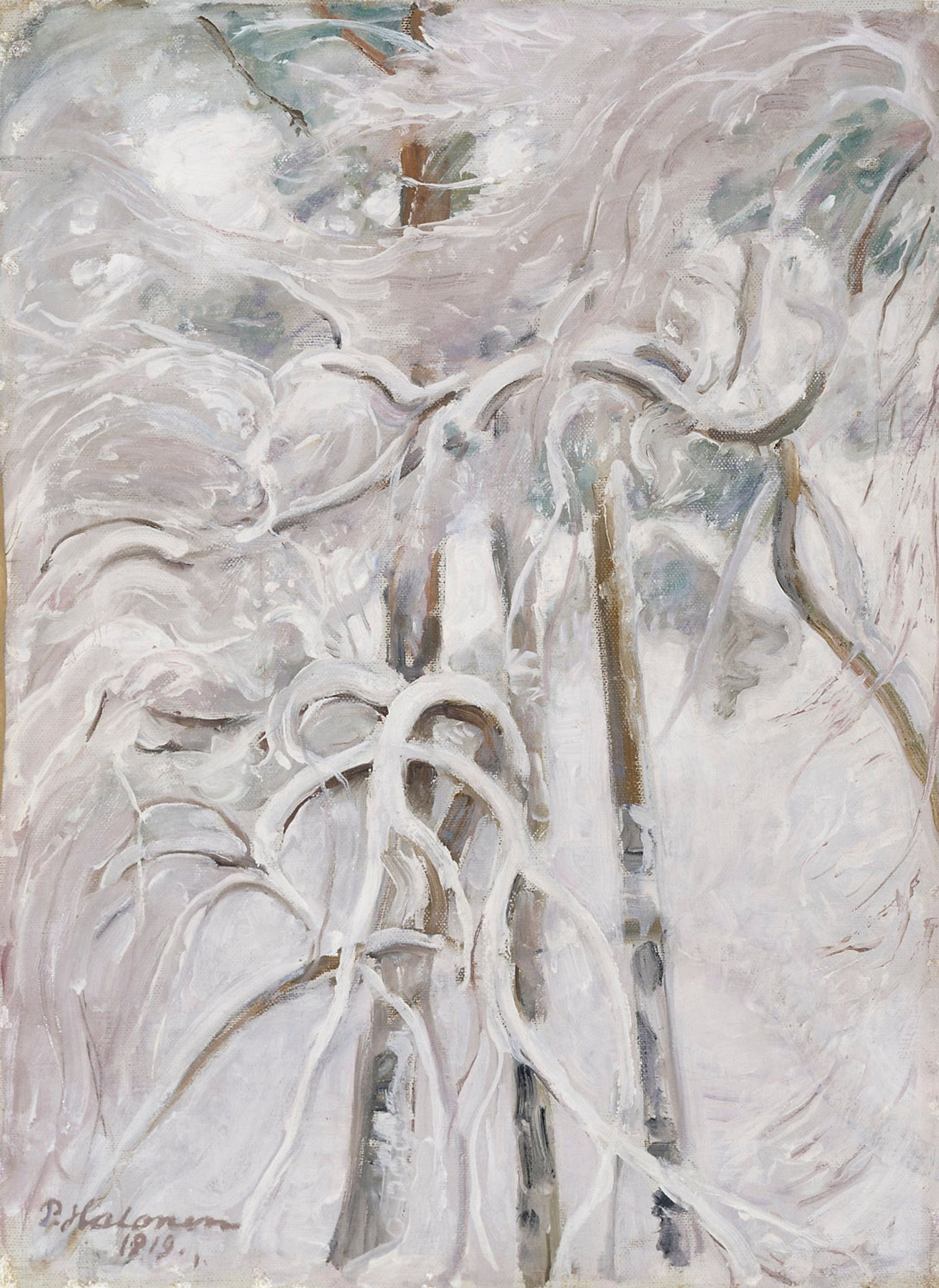 Pin chargé de neige, Pekka Halonen, 1919