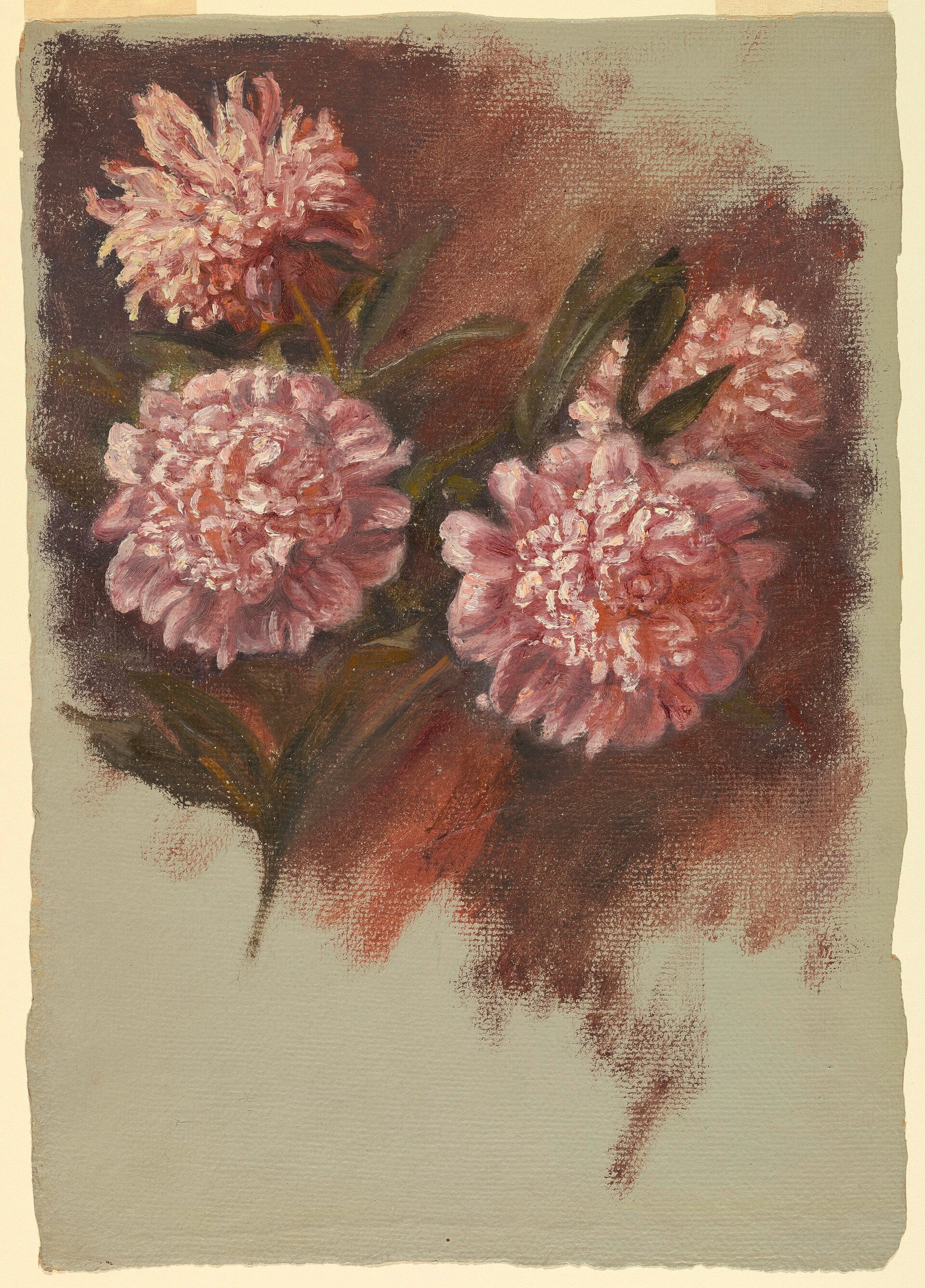 Pivoines rouges par Artiste chinois anonyme, peinture de pivoines