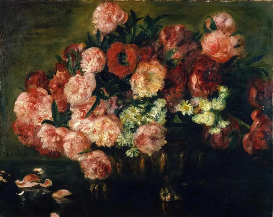 Peonie in un vaso - Pierre-Auguste Renoir