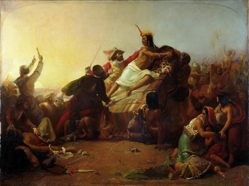 Pizarro cattura gli Incas del Perù - John Everett Millais