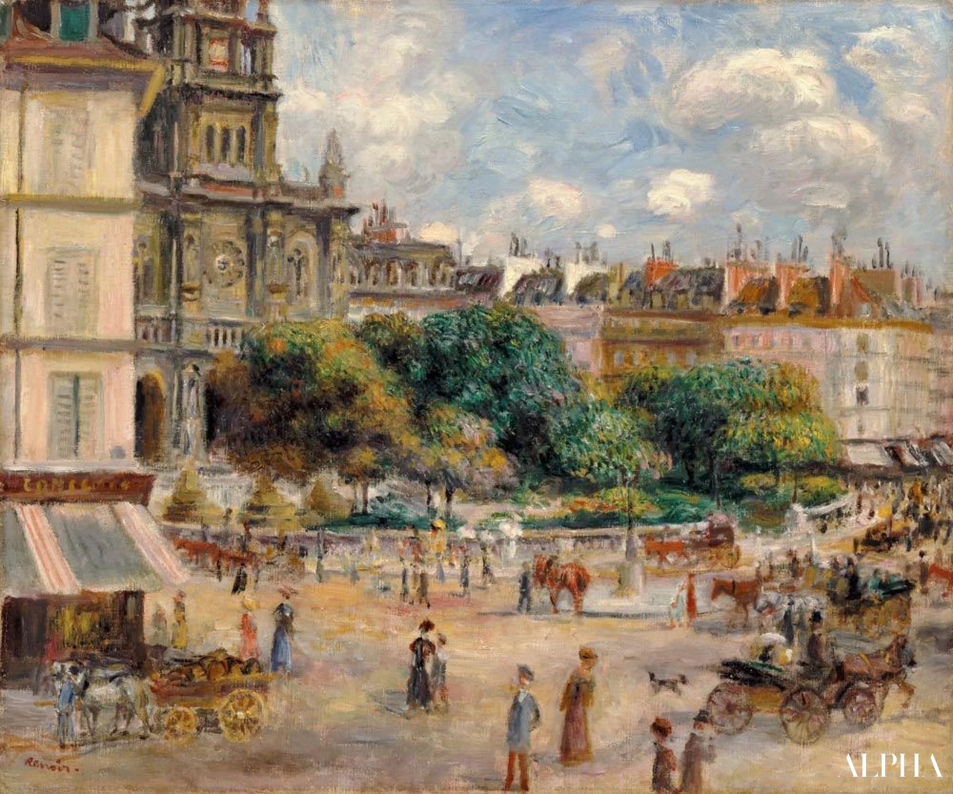 Place De La Trinité - Pierre-Auguste Renoir - Riproduzioni di quadri e dipinti di alta gamma