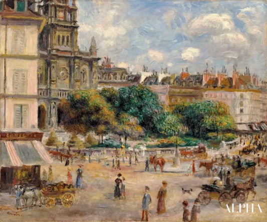 Place De La Trinité - Pierre-Auguste Renoir - Reproductions de tableaux et peintures haut de gamme