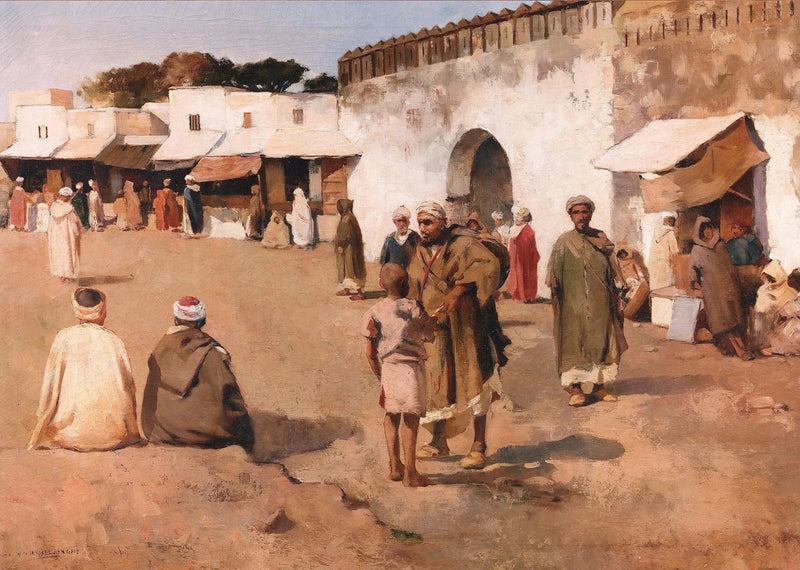 Piazza della città in Marocco - Theo van Rysselberghe