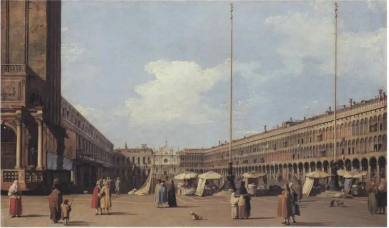 Place Saint-Marc, di fronte alla chiesa di San Geminiano - Canaletto