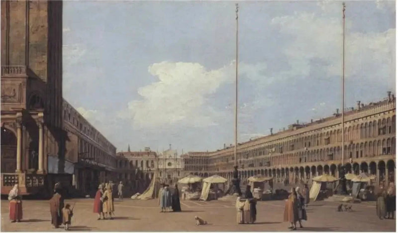 Place Saint-Marc, di fronte alla chiesa di San Geminiano - Canaletto