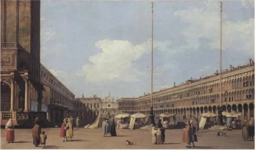 Place Saint-Marc, di fronte alla chiesa di San Geminiano - Canaletto