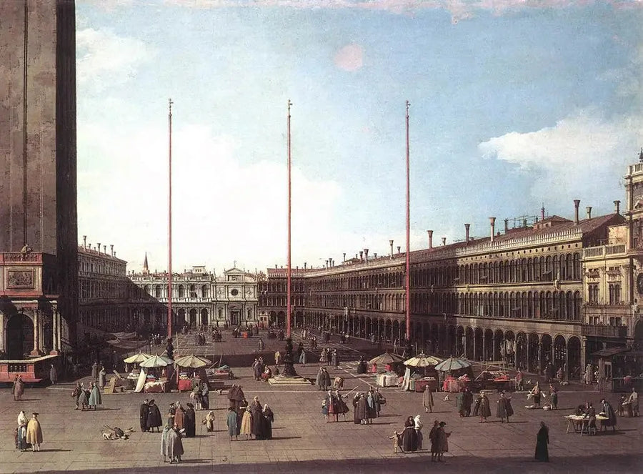 Place Saint-Marc verso l'église San Geminiano - Canaletto