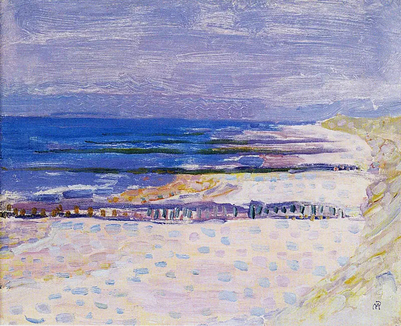 Spiaggia con cinque pontili a Domburg - Piet Mondrian