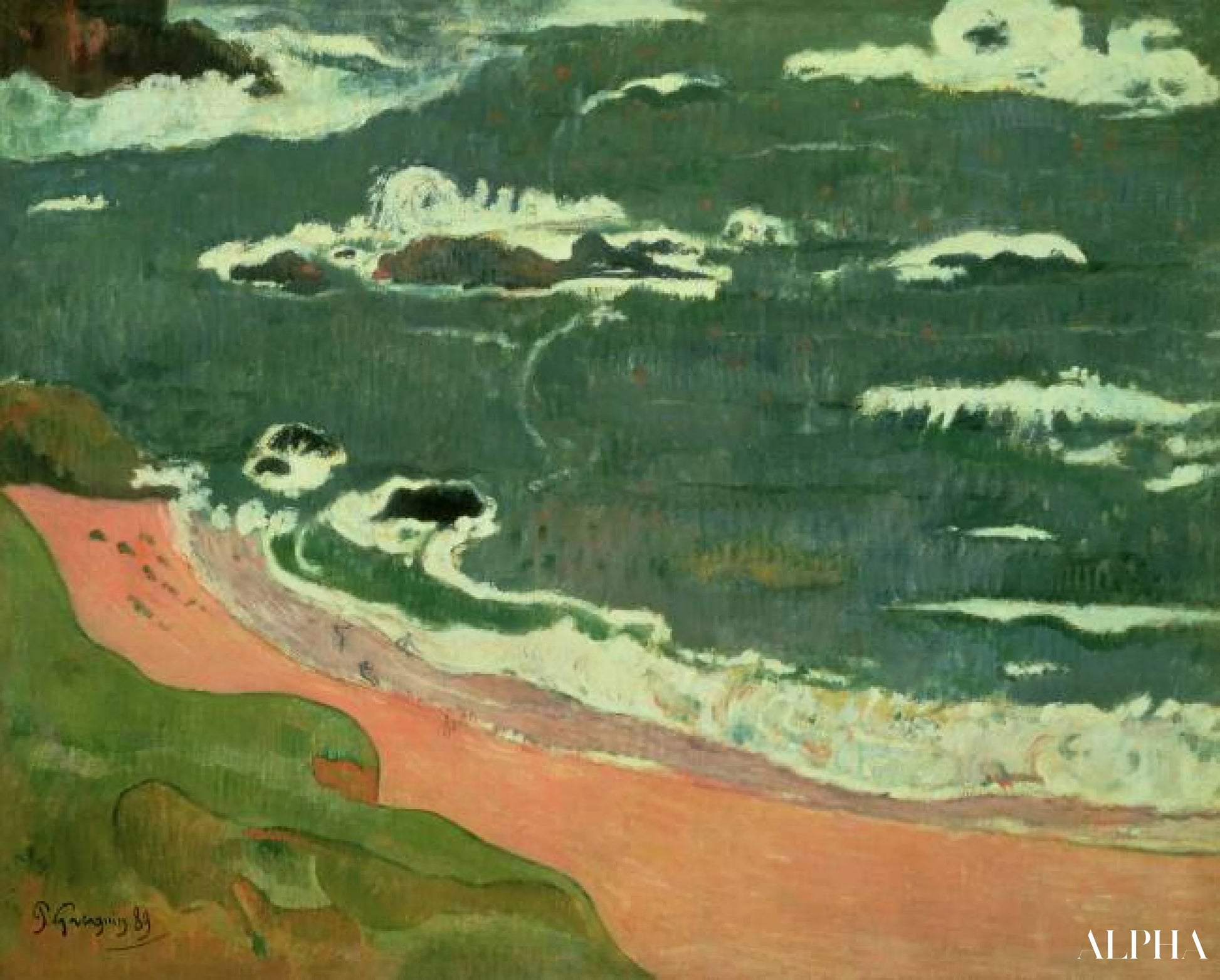 Spiaggia a Le Pouldu (Collezione Henry Ford II) - Paul Gauguin - Riproduzioni di quadri e dipinti di alta gamma