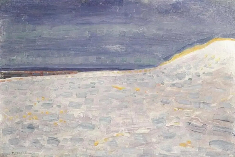 Spiaggia con un molo a Domburg - Piet Mondrian
