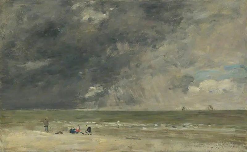 Plage de Trouville - Eugène Boudin image 1 tableau peint à l’huile sur toile
