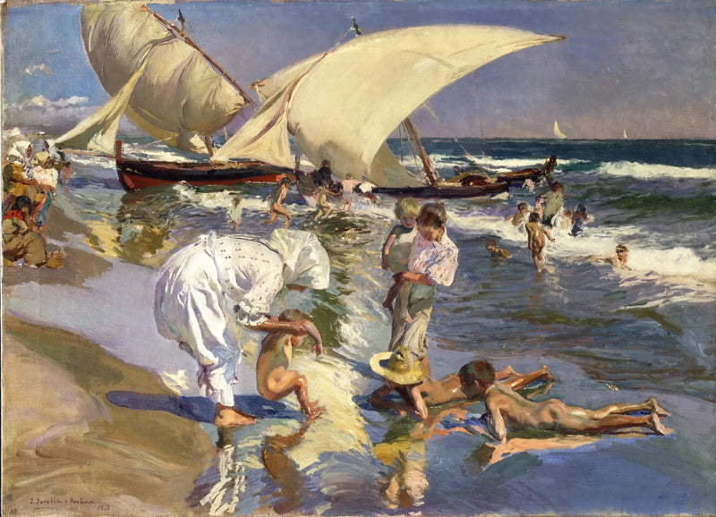 Spiaggia di Valencia alla luce del mattino - Joaquín Sorolla