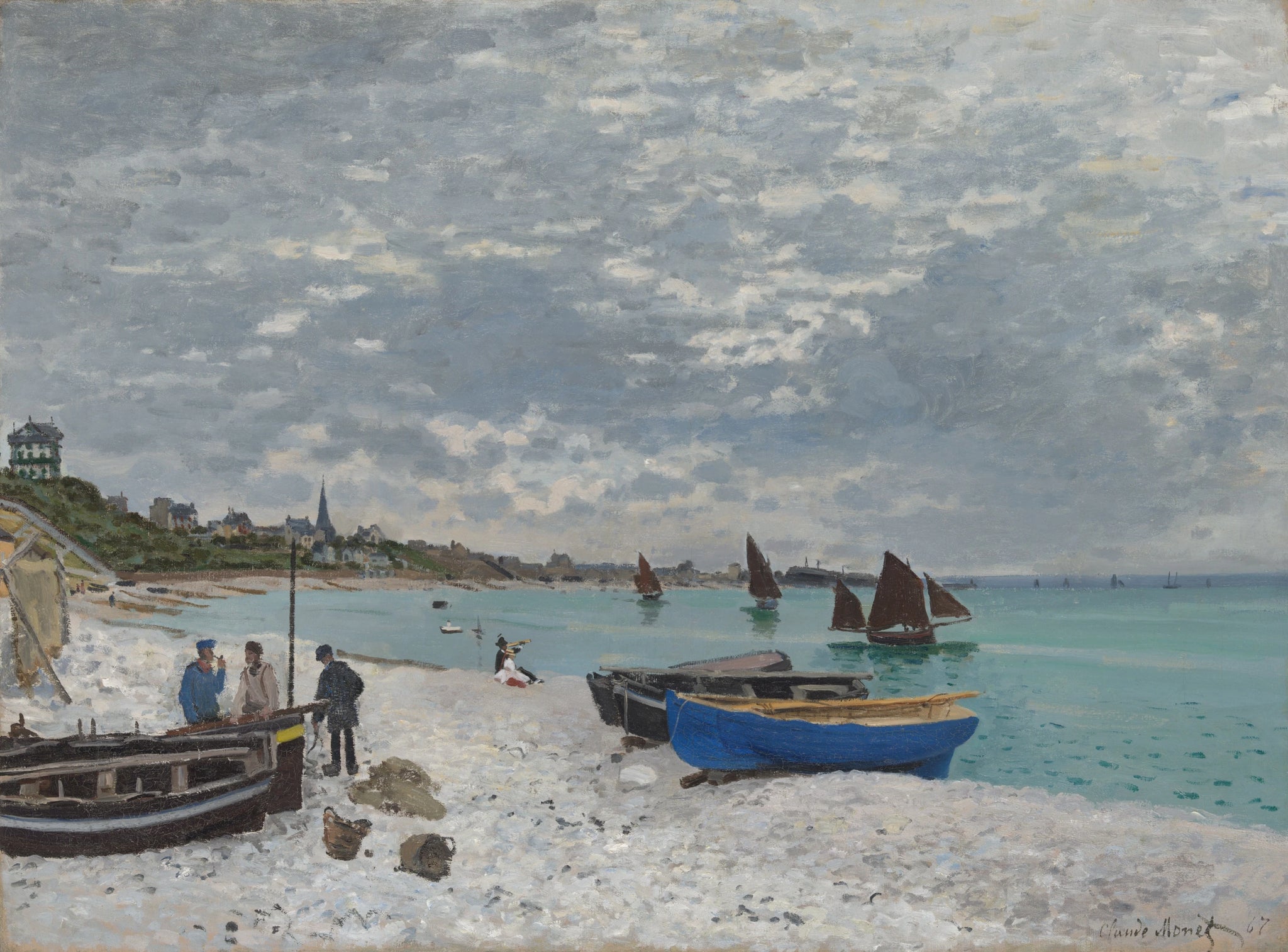 La Plage de Sainte-Adresse W92 par Claude Monet, 1867, Art Institute of Chicago