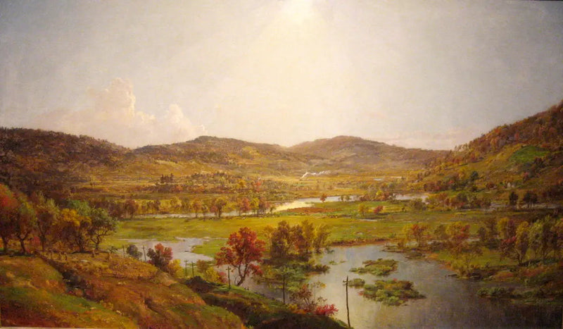 Pianure di Sidney con l'unione dei fiumi Susquehanna e Unadilla - Jasper Francis Cropsey