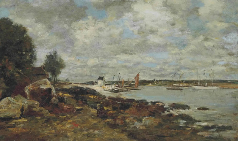 Plougastel, la riva al bordo della baia - Eugène Boudin