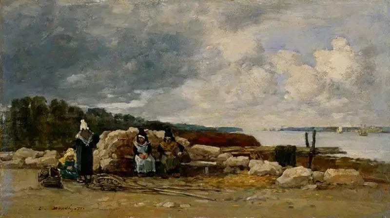 Plougastel: Pescatrici di gamberi - Eugène Boudin
